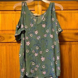 Hippie Rose Cold Shoulder Top